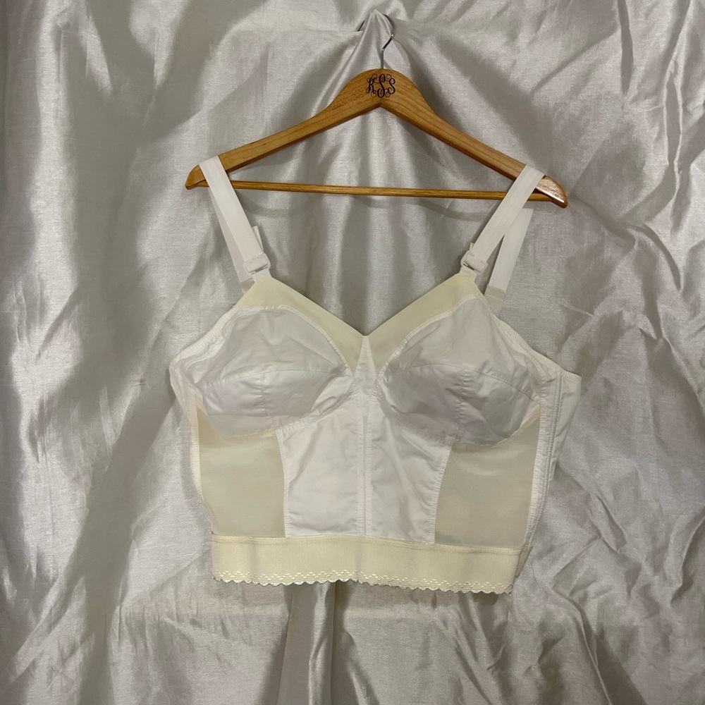 Plus Size Retro White Sleeveless Wireless Bra Shirt Top Blouse Corset Bustier